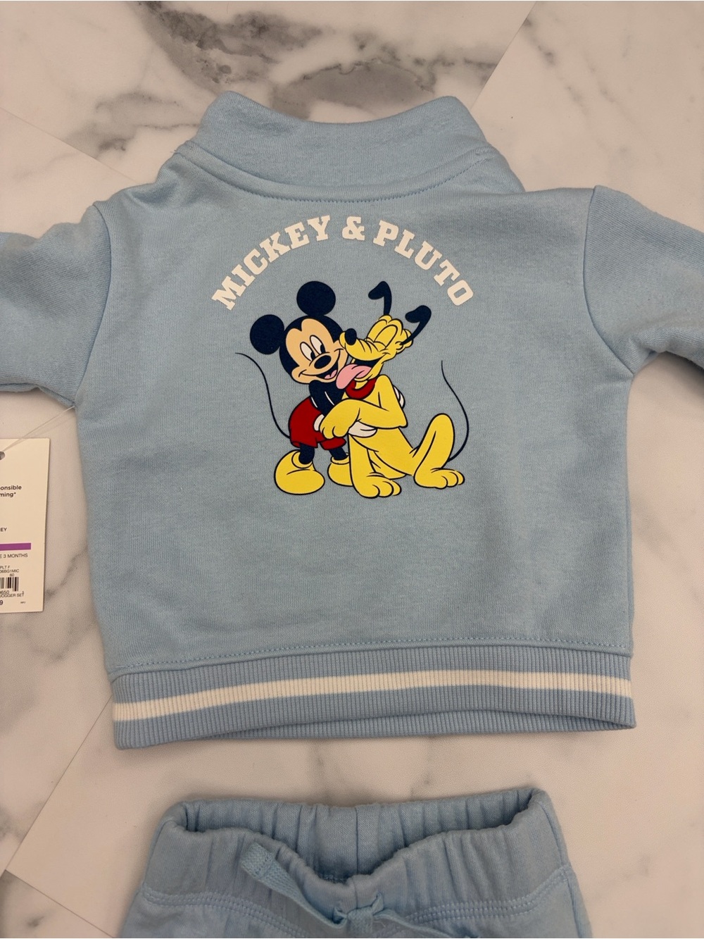 Children's Light Blue Mickey Silhouette Pajama Set - Picture 3 of 4